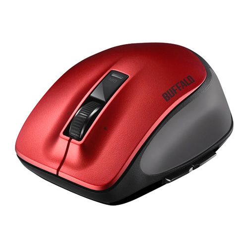 BUFFALO [BSMBB500MRD] Bluetooth BlueLED プレミアムフィットマウス Mサイズ レッド