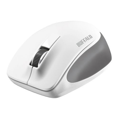 BUFFALO [BSMBW300MWH] 無線 BlueLED 3ボタン プレミアムフィットマウス ホワイト