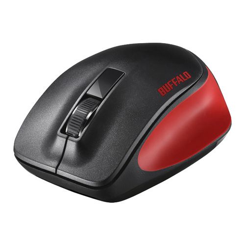 BUFFALO [BSMBW300MRD] 無線 BlueLED 3ボタン プレミアムフィットマウス レッド