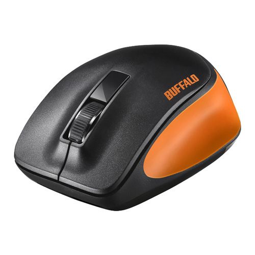 BUFFALO [BSMBW300MOR] 無線 BlueLED 3ボタン プレミアムフィットマウス オレンジ