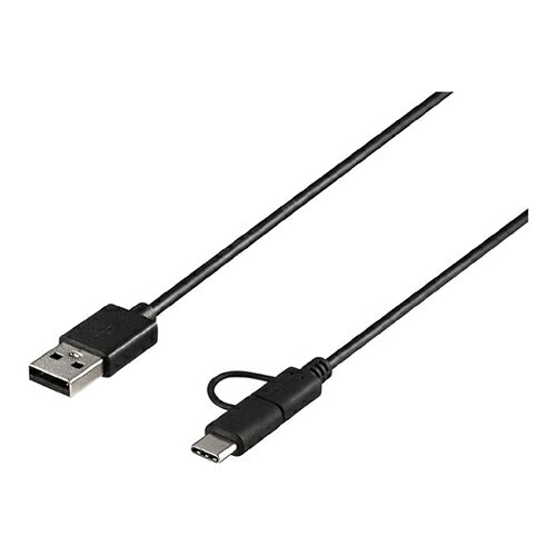 バッファロー  USB2.0ケーブル A-microB+Type-C 0.5m ブラック
