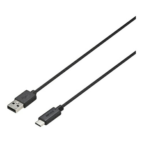 バッファロー [BU2ACY10BK] USB2.0 A-C やわらかケーブル 1m ブラック