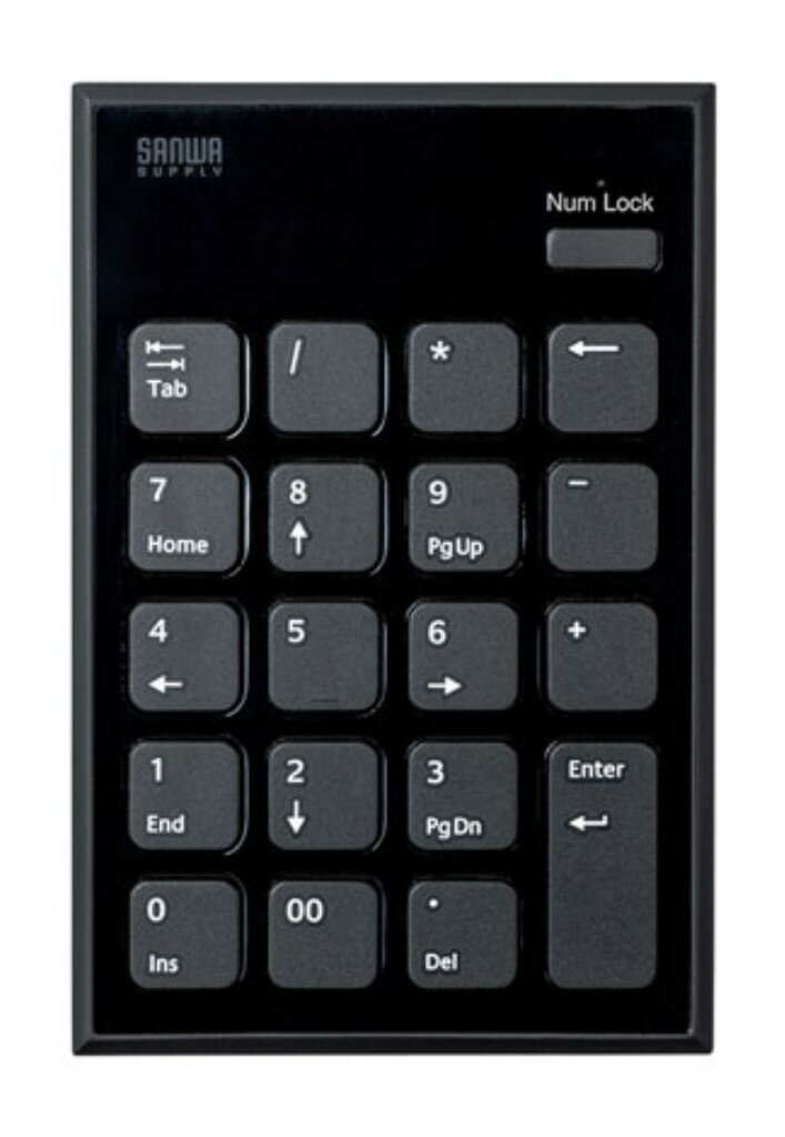 サンワサプライ [NT-BT23BK] 静音Bluetoothテンキー