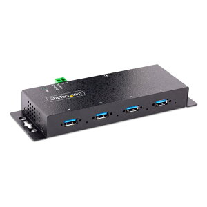 StarTech.com [5G4AINDNP-USB-A-HUB] USBハブ/USB 3.0(5Gbps)接続/4ポート(4x USB-A)/産業用メタル筐体/ESD保護/サージ保護/DINレール・壁面設置対応/工業用・業務用/マルチポート 拡張 増設 USB Type-A スプリッター