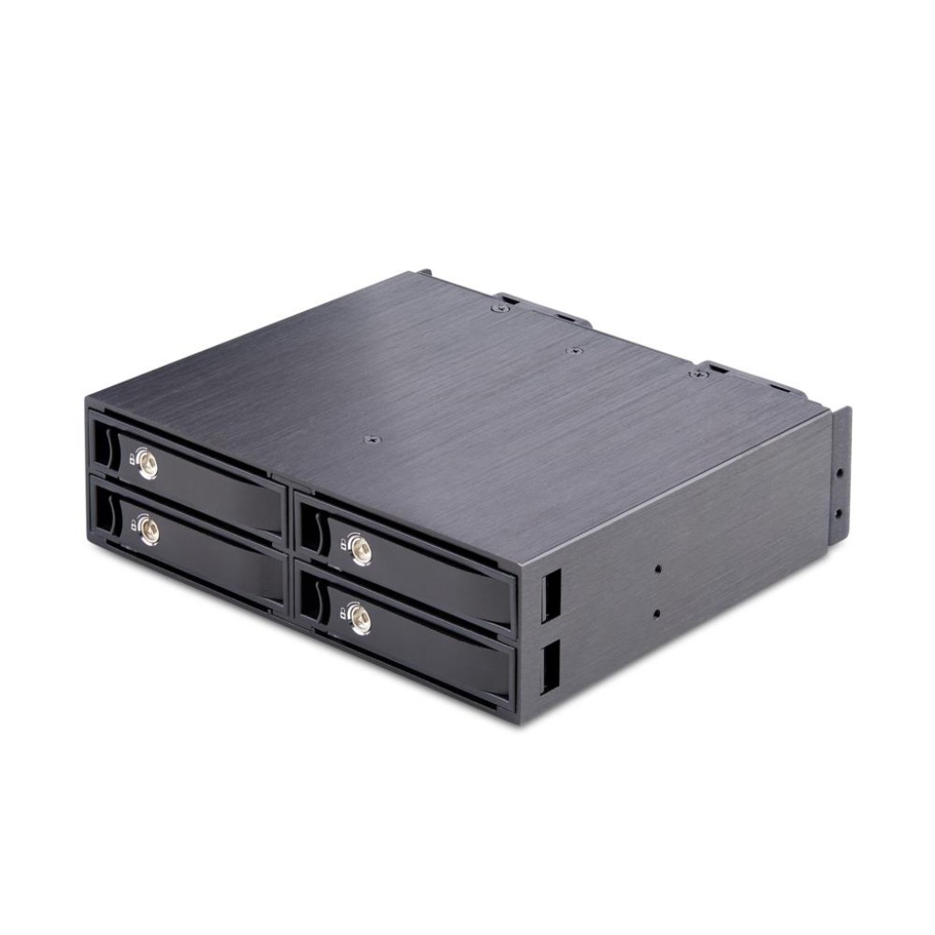 StarTech.com 4U2525-SAS-BACKPLANE U.2モバイルラック/5.25インチベイ用/4ベイ/2.5インチSFF-8639 SSD対応/Mini-SAS HDケーブル 着脱式トレイ 冷却ファン付属/バックプレーン/データセンター ワークステーション向け