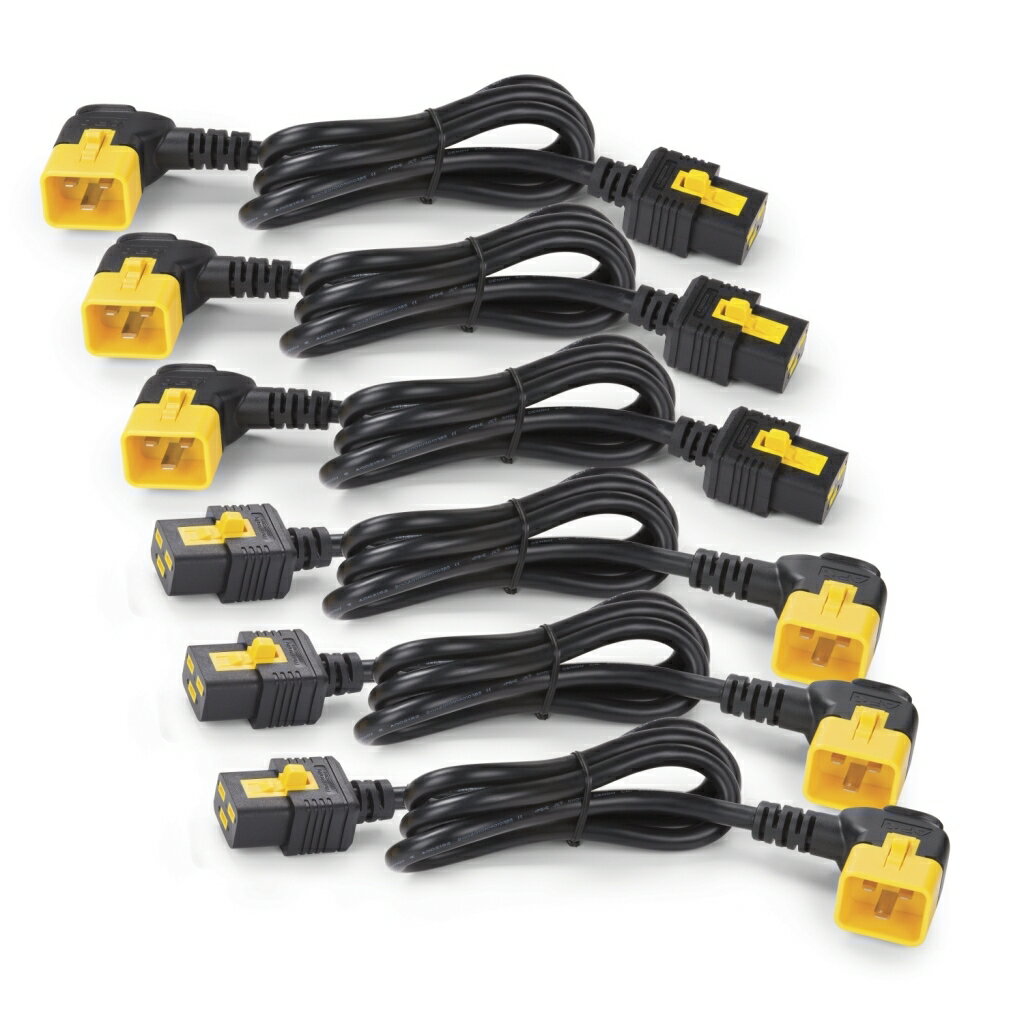 APC [AP8712R] Power Cord Kit(6 ea)、Locking、C19 to C20(90 Degree)、0.6m