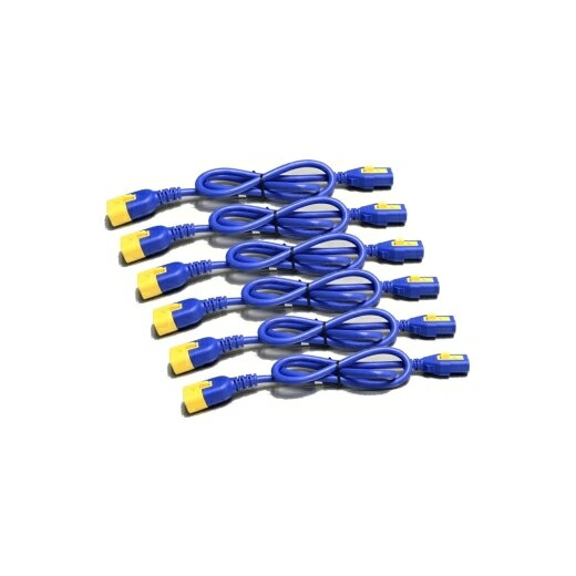 APC [AP8702S-WWX590] Power Cord Kit(6 ea)ALockingAC13 to C14A0.6mABlue