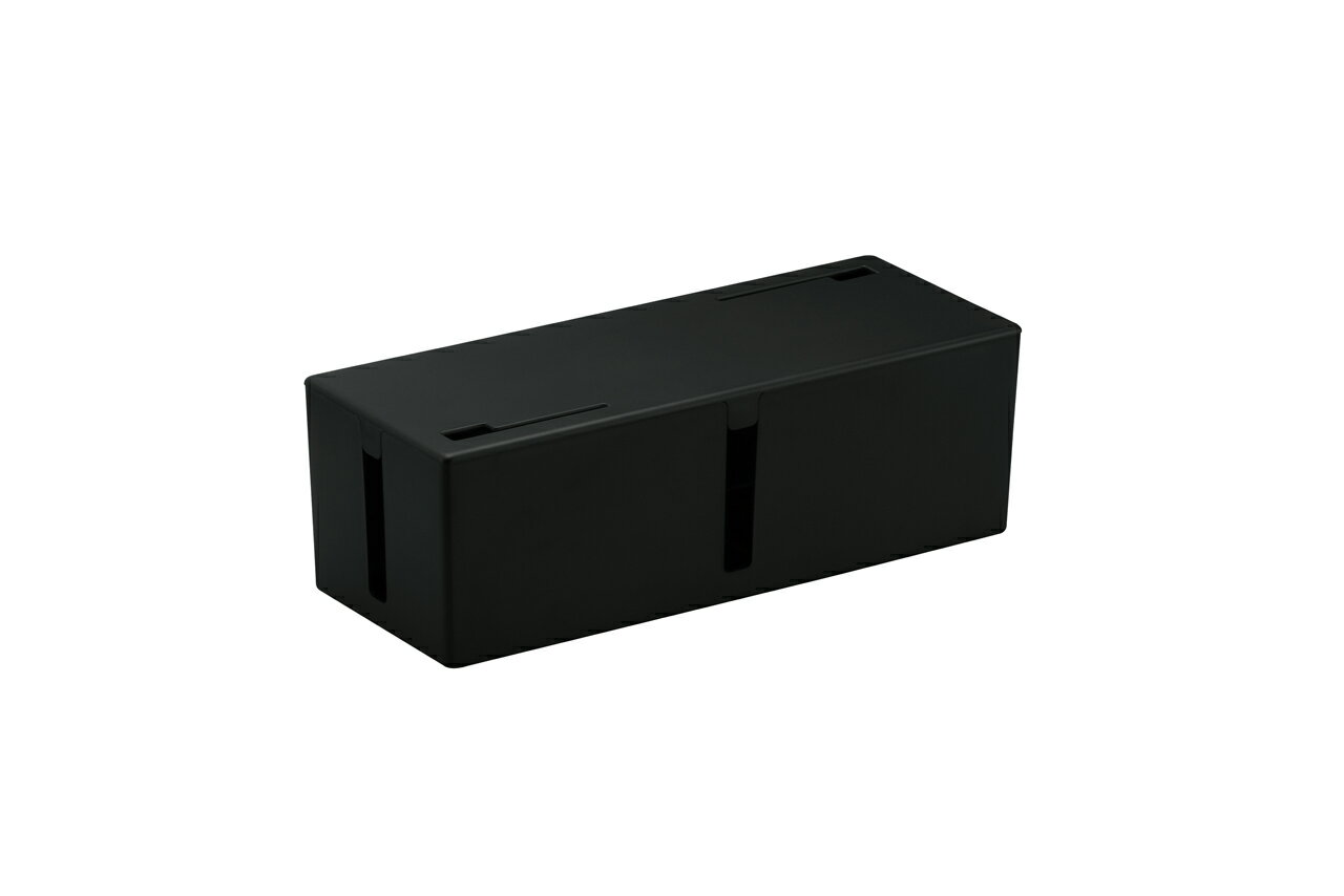 BUFFALO [BSTB01LBK] ケーブルボックス 電源タップ&ケーブル収容 Lサイズ ブラック