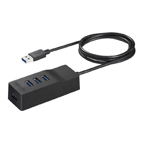 BUFFALO [BSH4A110U3BK] USB3.0 上挿し 4ポートセルフパワーハブ ブラック