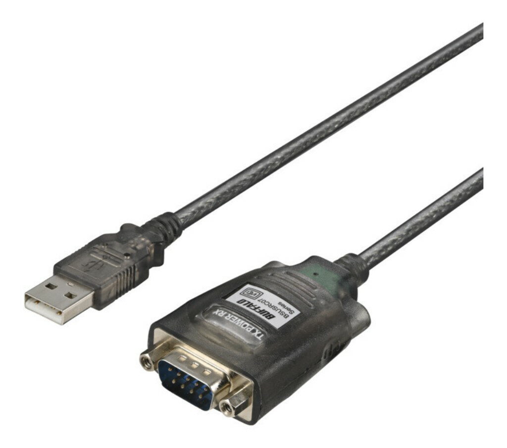 バッファロー [BSUSRC0705BS] USBシリアル変換ケーブル ブラックスケルトン 0.5m