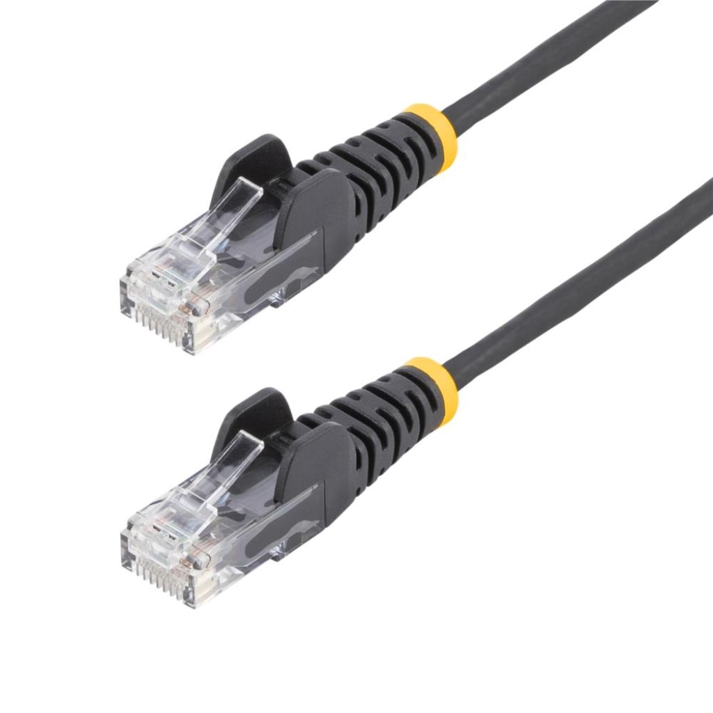 StarTech.com [N6PAT5MBKS] CAT6 LANケーブル/スリム/5m/ブラック/1Gb/100W PoE/スナッグレス/より線/フルーク試験済/カテゴリ6 RJ45 ギガビット イーサネットケーブル