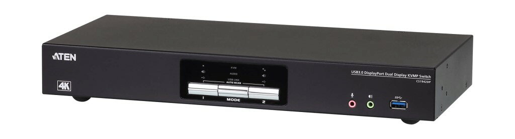 ATEN [CS1942DP/ATEN] 2ポートUSB3.0ハブ搭載 4K対応 デュアルDisplayPort KVMPスイッチ