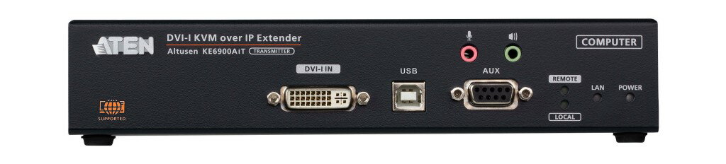 ATEN [KE6900AIT/ATEN] DVI-Iシングルディスプレイ IP-KVMトランスミッター(デュアル電源/LAN対応)