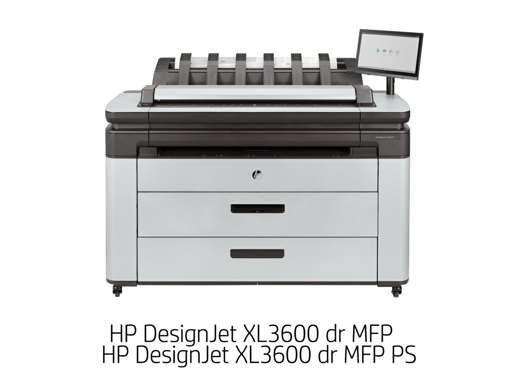 日本HP [6KD25A#BCD] DesignJet 大判プリンター複合機 XL3600 dr MFP(6色独立インクジェット/LAN/A0プラス/ダブルロール+専用スタンド/スキャナユニット)