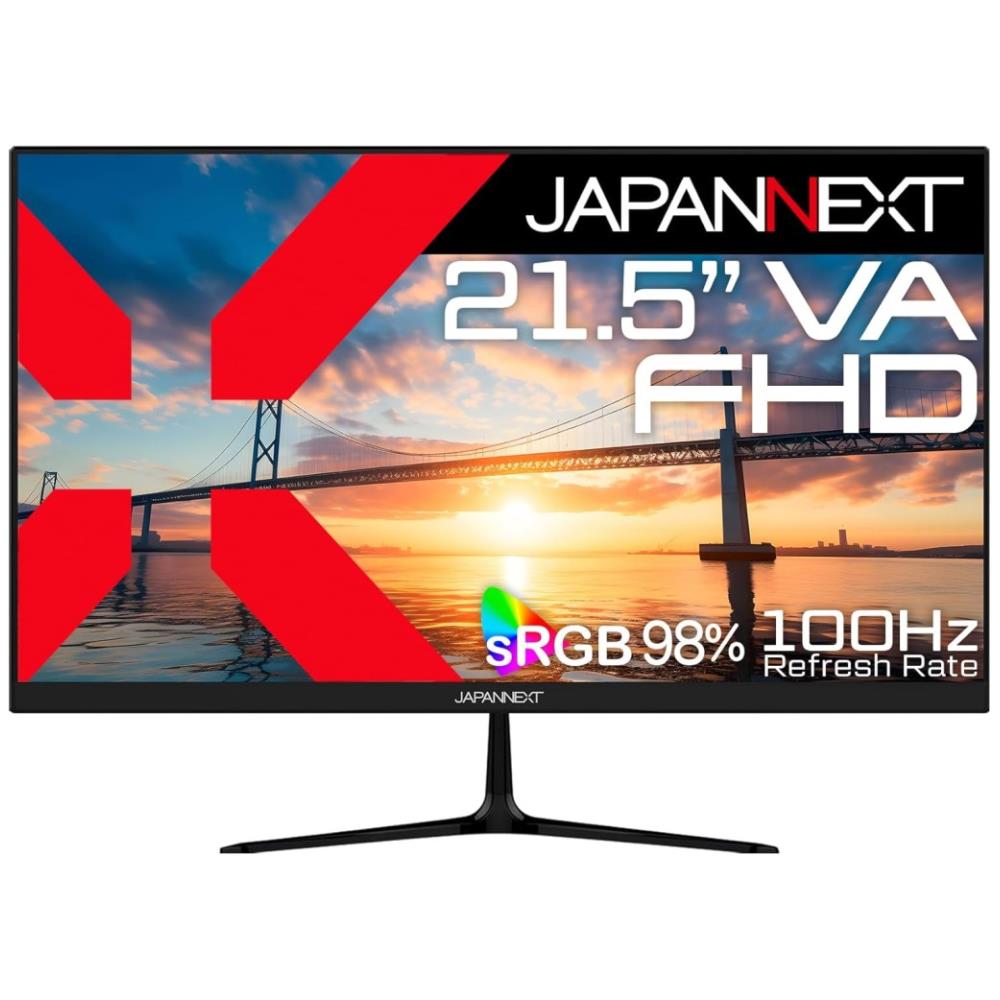 ジャパンネクスト [JN-V215F2] 21.5インチ 液晶ディスプレイ(1920x1080/VA/HDMI/VGA/非光沢/2年保証)