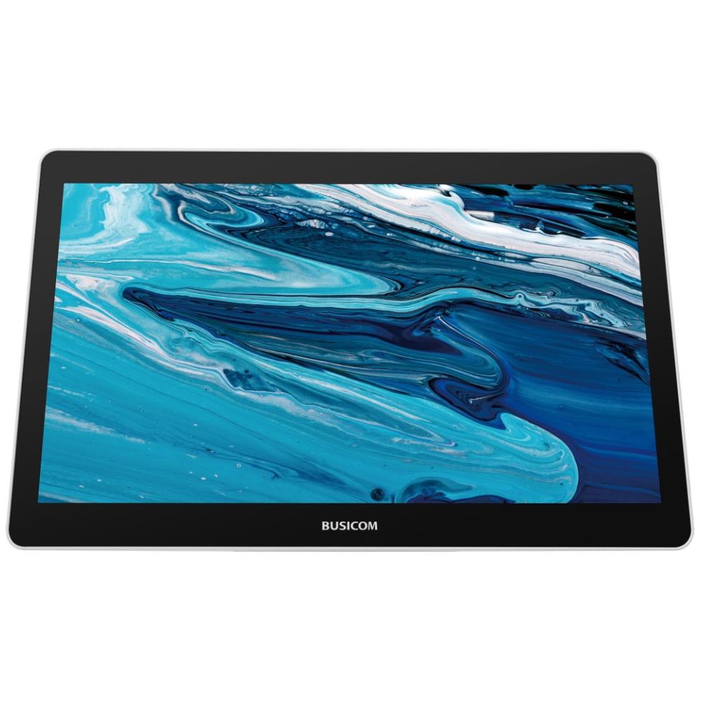 ビジコム [BC-SD15T-C-W] 15.6インチLCDタッチパネルモニター(静電容量・Type-C・白) スタンド無し