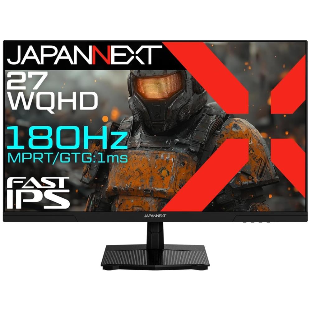 ジャパンネクスト [JN-I27G180Q] 27インチ ワイドゲーミングモニター(2560x1440/IPS/180Hz/DPx2/HDMIx2/PIP・PBP/非光沢/2年保証)