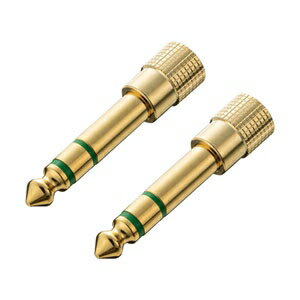 サンワサプライ [MM-SPKB2] 3.5mmステレオミニプラグ-6.3mmステレオ標準プラグ変換アダプタ