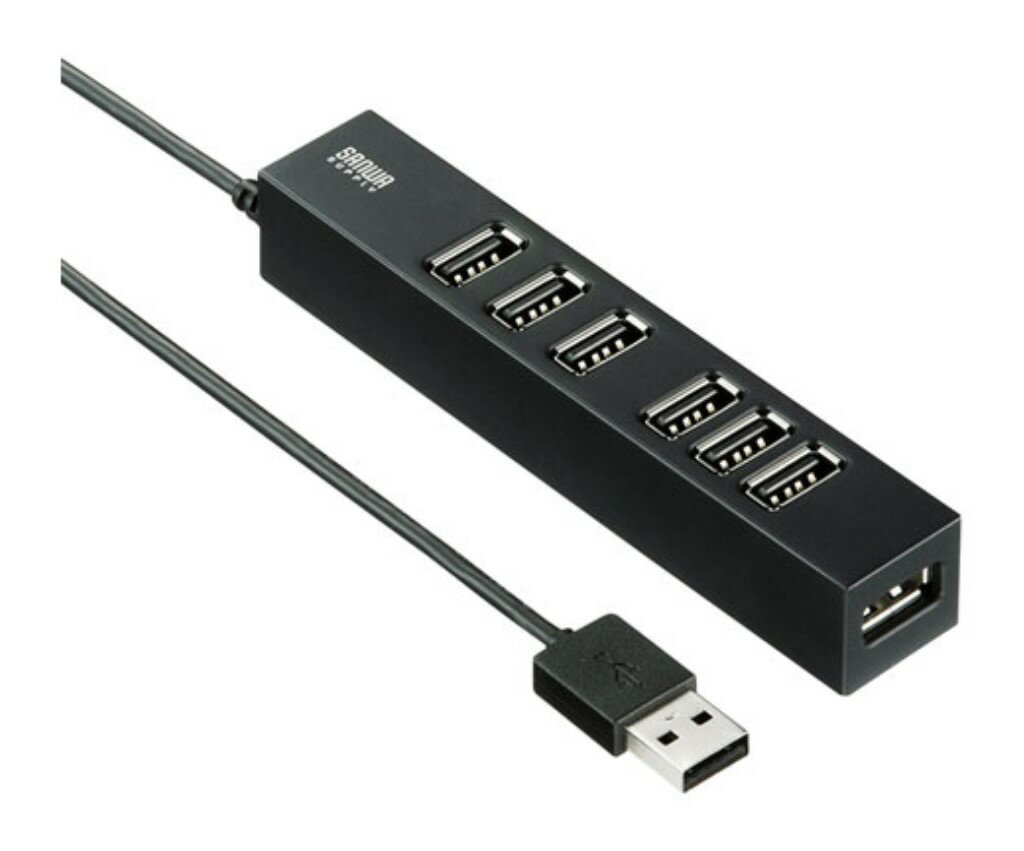 サンワサプライ [USB-2H701BKN] USB2.0ハブ(7ポート)