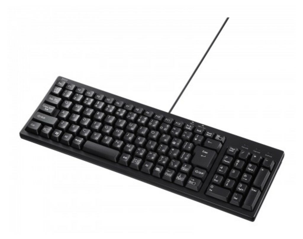 サンワサプライ [SKB-KG2UH3BK] USBハブ付コンパクトキーボード