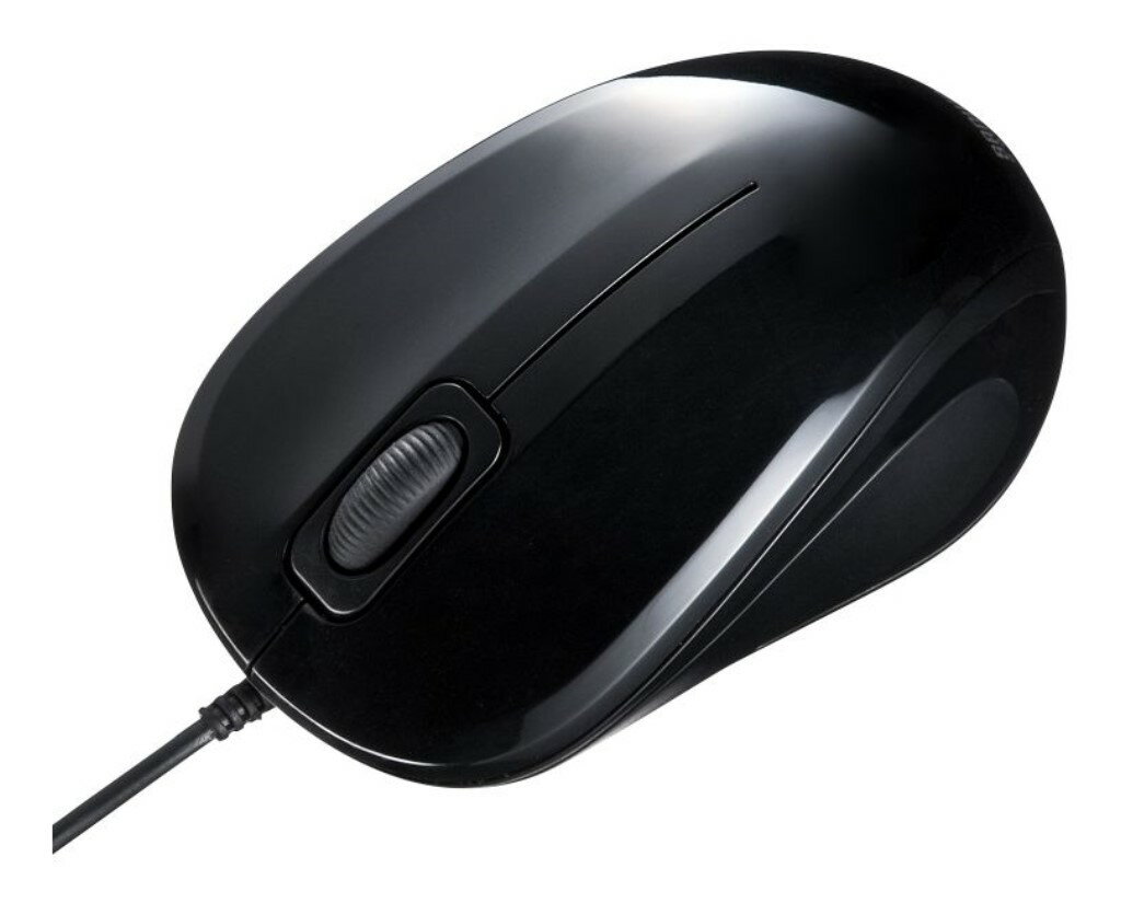 サンワサプライ [MA-YBSK315BK] 抗菌・静音有線ブルーLEDマウス