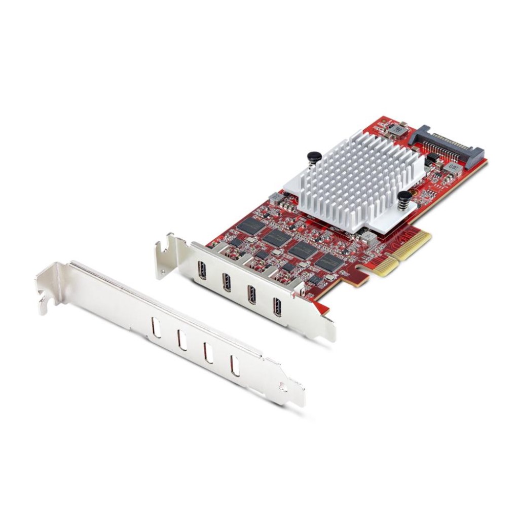 StarTech.com [P10Q4C-USB-CARD-LP] PCI Express拡張カード/PCIe 3.0 x4/4ポート USB Type-C 3.2 Gen 2/最大各10Gbps/ロープロファイル/各種OS/インターフェースボード