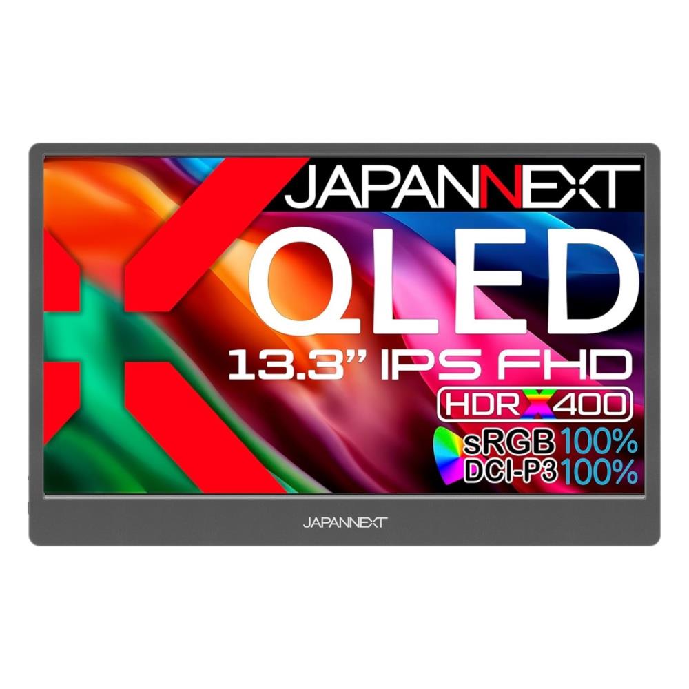 ジャパンネクスト [JN-MD-IQ1301FHDR] 13.3インチ ワイド モバイルディスプレイ(1920x1080/IPS/miniHDMI/TypeCx2/スピーカー/光沢/2年保証)
