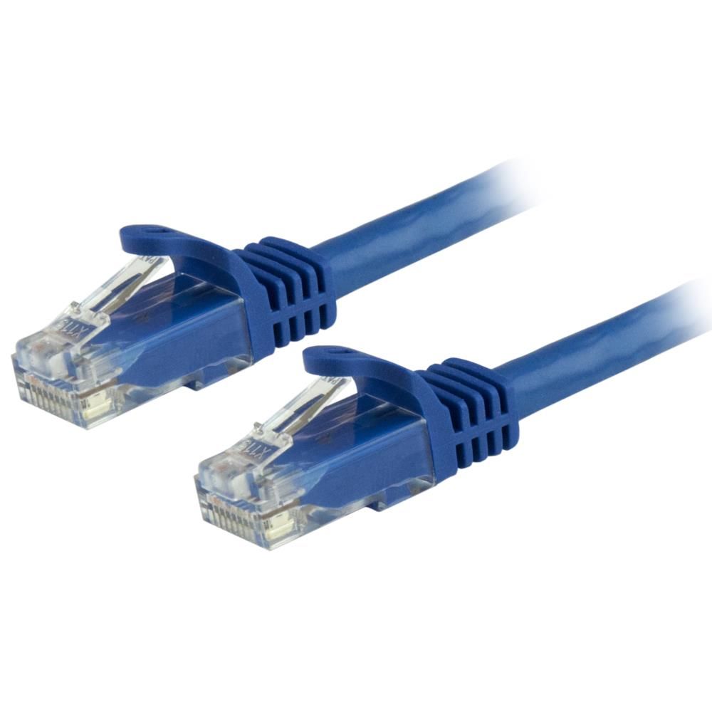 Cable - StarTech.com [N6PATCH100BL] 30.4m カテゴリー6 LANケーブル ブルー RJ45モールディングコネクタ(ツメ折れ防止カバー付き) ギガビットイーサネット対応Cat6 UTPケーブル