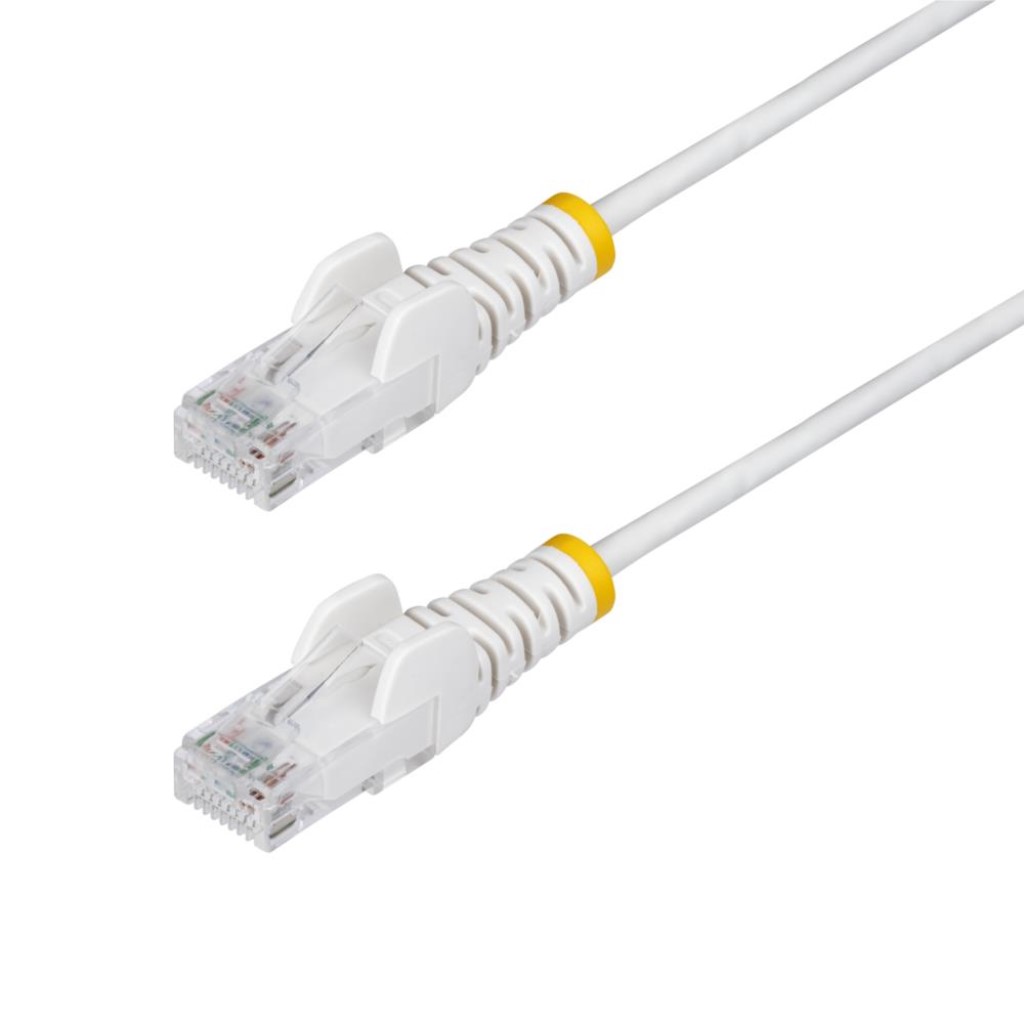 StarTech.com [N6PAT200CMWHS] CAT6 LANケーブル/スリム/2m/ホワイト/1Gb/100W PoE/スナッグレス/より線/フルーク試験済/カテゴリ6 RJ45 ギガビット イーサネットケーブル