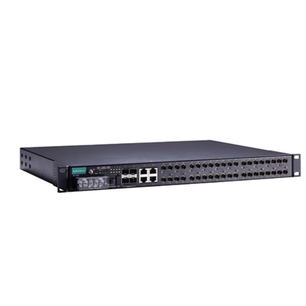 MOXA [PT-7528-12MST-12TX-4GSFP-WV] IEC 61850-3認証マネージドラックマウントイーサネットスイッチ 12xマルチST 1絶縁電源(18〜72VDC)