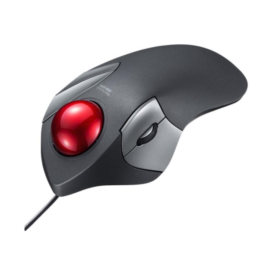 サンワサプライ [MA-TB181BK] 有線トラックボール(静音・5ボタン・人差し指/中指操作タイプ)