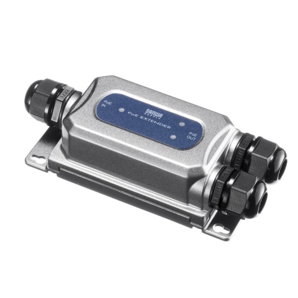 サンワサプライ [LAN-EXPOE3] PoEエクステンダー(防水対応・2分配出力)