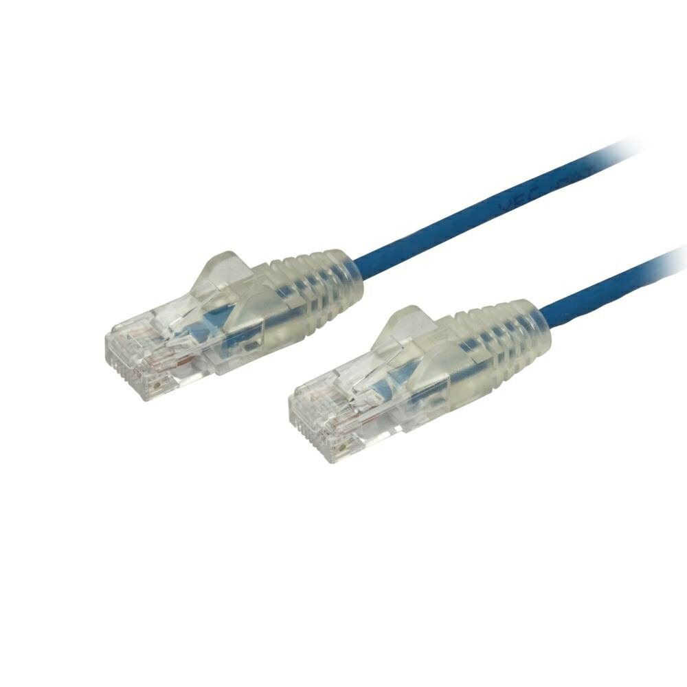 Cross （~5 m） - StarTech.com [N6PAT100CMBLS] カテゴリ6 LANケーブル 1m Cat6極細ギガビットイーサネットケーブル ブルー ツメ折れ防止RJ45コネクタ 28AWG
