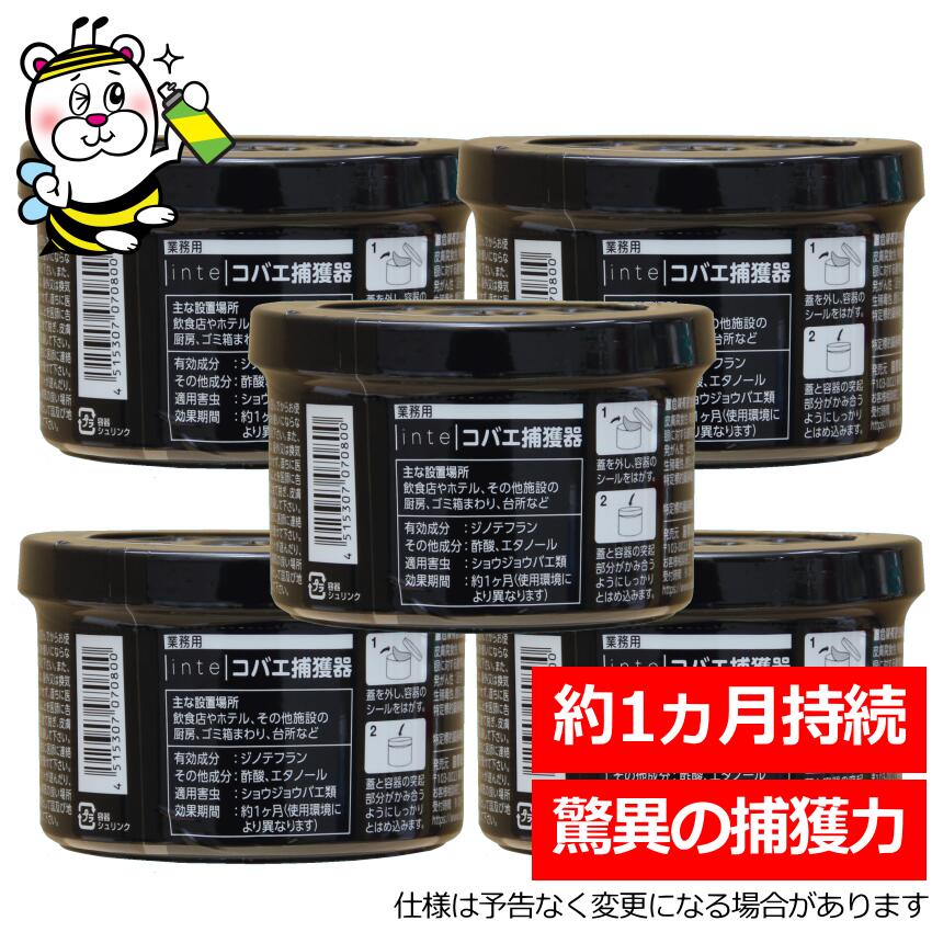 業務用inteコバエ捕獲器 誘引殺虫剤 ショウジョウバエ コバエ捕り 予防駆除 対策