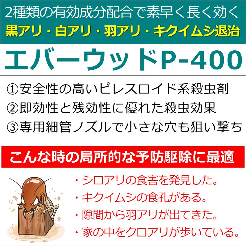 エバーウッドP-400 シロアリ クロアリ キクイムシ 予防 駆除 退治 対策 防除 殺虫剤 スプレー tt-techno-10000170 テクネットPRO 楽天市場店 サンプル画像2