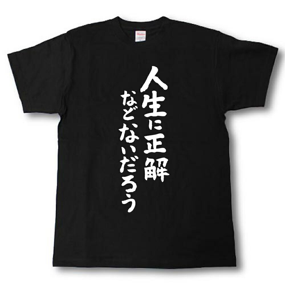 人生に正解などないだろう 筆で書いた文字Tシャツ