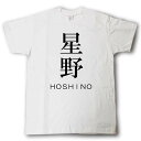 スタイリッシュ! 苗字Tシャツ 星野