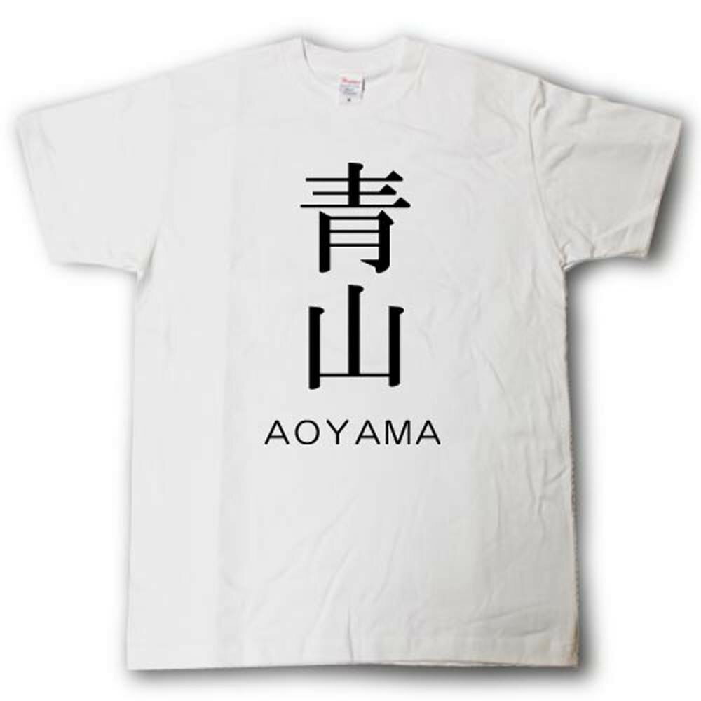 スタイリッシュ！ 苗字Tシャツ 青山