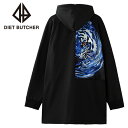 楽天TTClub【SALE 50％OFF】 パーカー レディース メンズ ジップ おしゃれ ブランド DIET BUTCHER ダイエットブッチャー フーディ スウェット 長袖 ジップアップ ダブルジップ カジュアル トップス 服 ユニセックス ブラック 黒 2024 冬 春 春夏