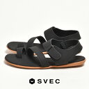 トングサンダル サンダル メンズ おしゃれ ブランド SVEC シュベック ストラップサンダル ベルクロサンダル つっかけ 履きやすい 歩きやすい ぺたんこ フラット 薄ソール カジュアルシューズ ブラック 黒 シューズ 靴 くつ 2025 春 春夏 夏