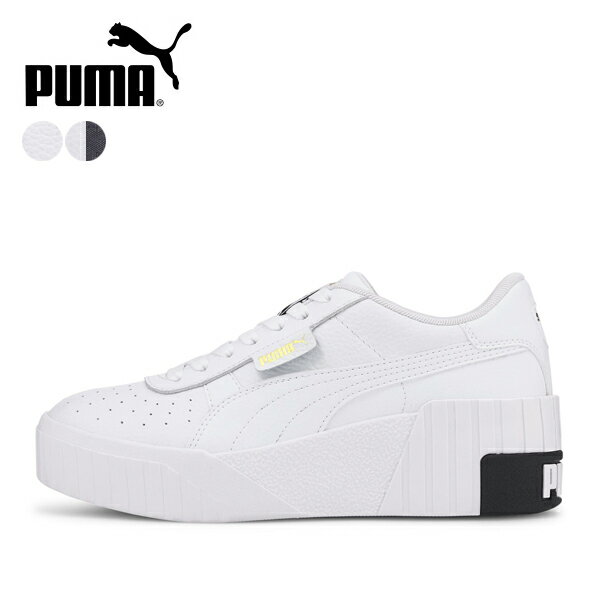 楽天TTClubプーマ puma スニーカー レディース 厚底 黒 ウェッジソール 白スニーカー おしゃれ ブランド CALI WEDGE カリ ウェッジ 脚長 ローカット ローカットスニーカー 本革 本皮 カジュアルシューズ プーマブラック プーマホワイト 白 靴 シューズ 2024 春 春夏 夏