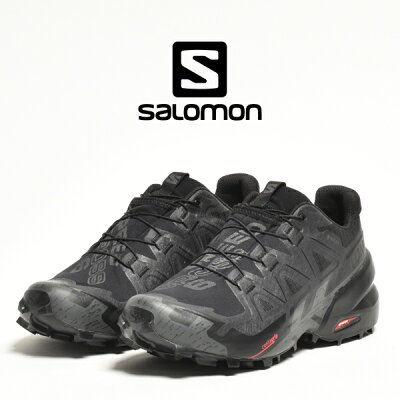 トレイルランニング シューズ サロモン salomon スピードクロス6 ゴアテックス speedcross 6 gore-tex L41738600 防水 トレイルランニングシューズ ランニングシューズ スニーカー メンズ ブランド おしゃれ 軽量 軽い アウトドア ブラック 黒 靴 2023 秋 秋冬 冬
