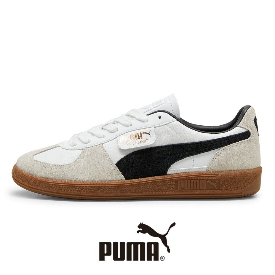 プーマ レザースニーカー メンズ プーマ パレルモ レザー ユニセックス スニーカー puma Palermo Leather Sneakers メンズ レディース おしゃれ ブランド ローカット ローカットスニーカー ジャーマントレーナー ガムソール レザー 本革 プーマホワイト 白 グレー 靴 シューズ 374923 2024 春 春夏 夏