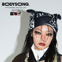 PATCHWORK KNITTED CAP BS249704 ブランド BODYSONG. ボディソング ニット帽 猫耳 ネコ耳 レディース メンズ 帽子 ビー...