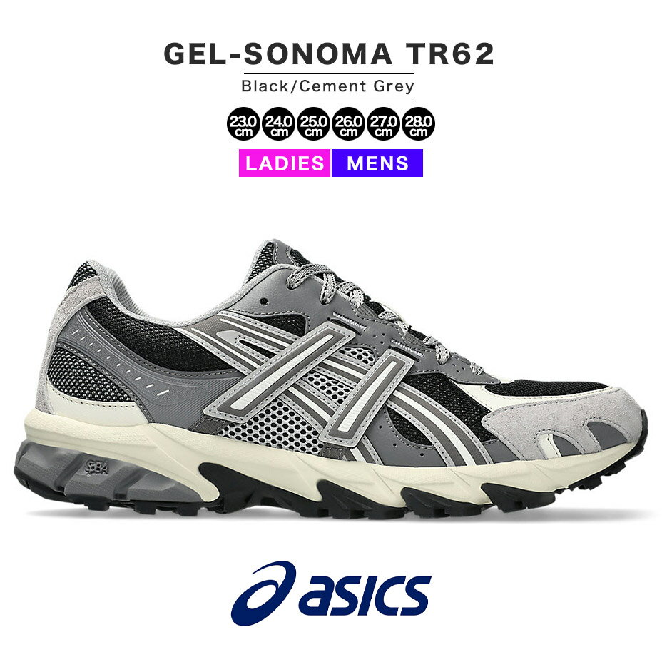 アシックス gel-sonoma tr62 gel sonoma asics ゲルソノマ 1203A734.003 スニーカー レディース メンズ トレイルランニングシューズ ト..