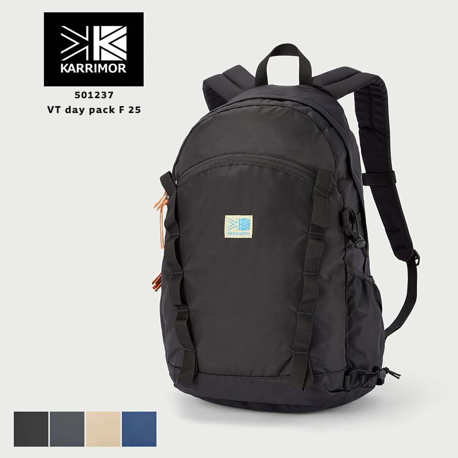 karrimor vt day pack f 25 カリマー vtデイパック vtデイパックf 25 501237リュック 25l デイパック ブランド バックパック リュックサック ザック メンズ レディース ダブルサイドポケット 大容量 軽量 軽い 大人 通勤 通学 ブラック 黒 バッグ 鞄 2025 秋 秋冬 冬