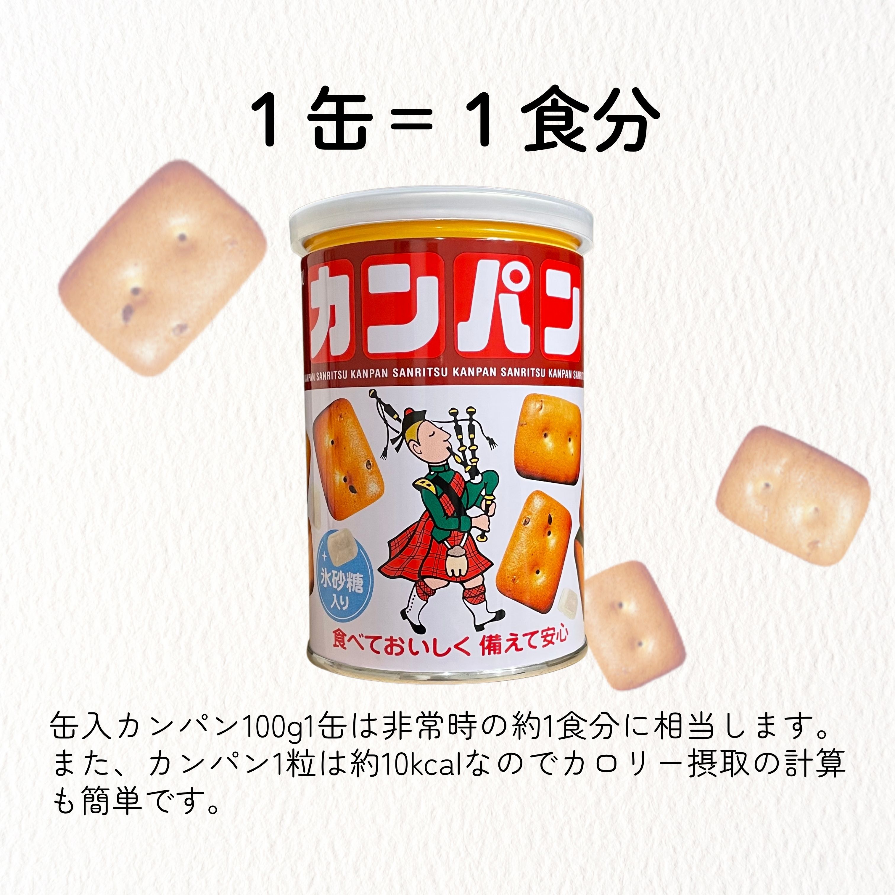 三立製菓 カンパン 缶入りカンパン100g 1缶 氷砂糖入り