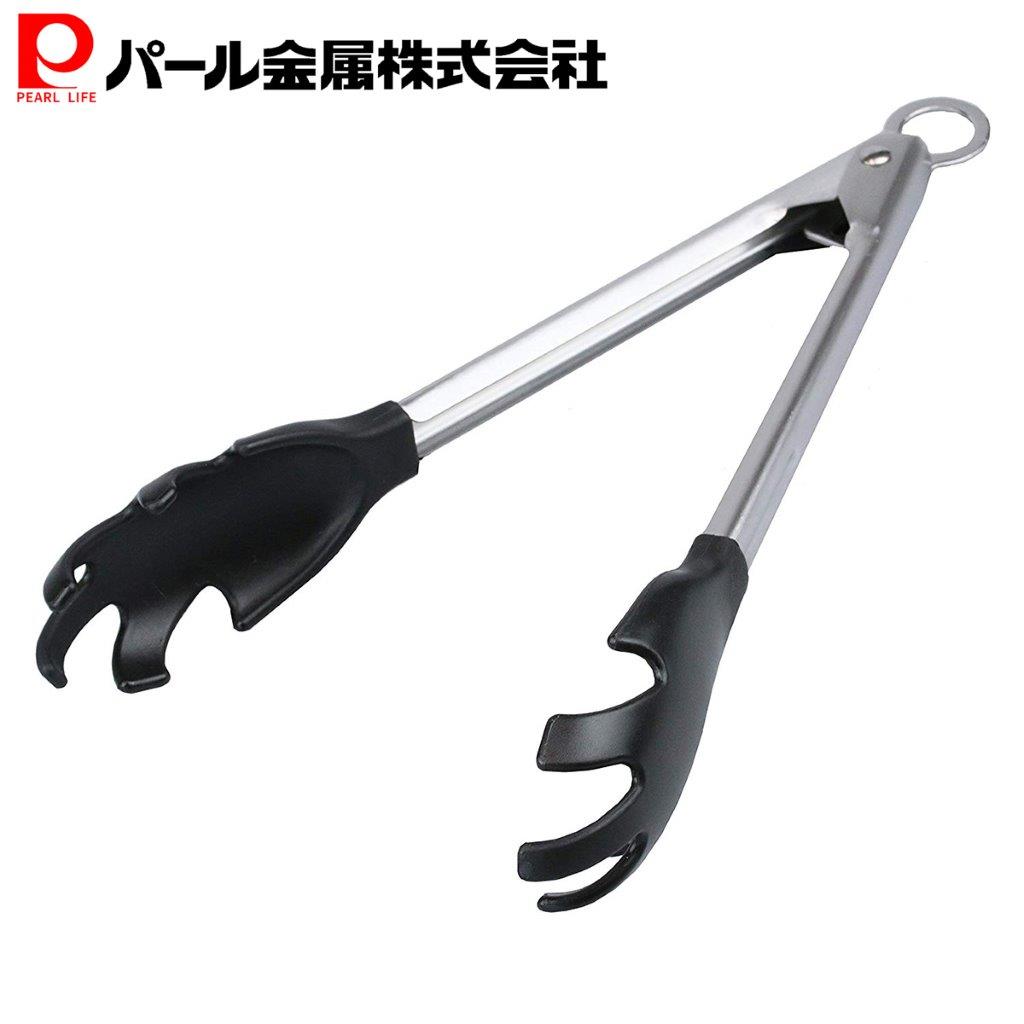パール金属公式 トング 26.5cm ナイロン 製 スパゲティー ベジライブ CC-1076 調理器具 日用品 生活用品 食洗機対応 ステンレス キッチン用品