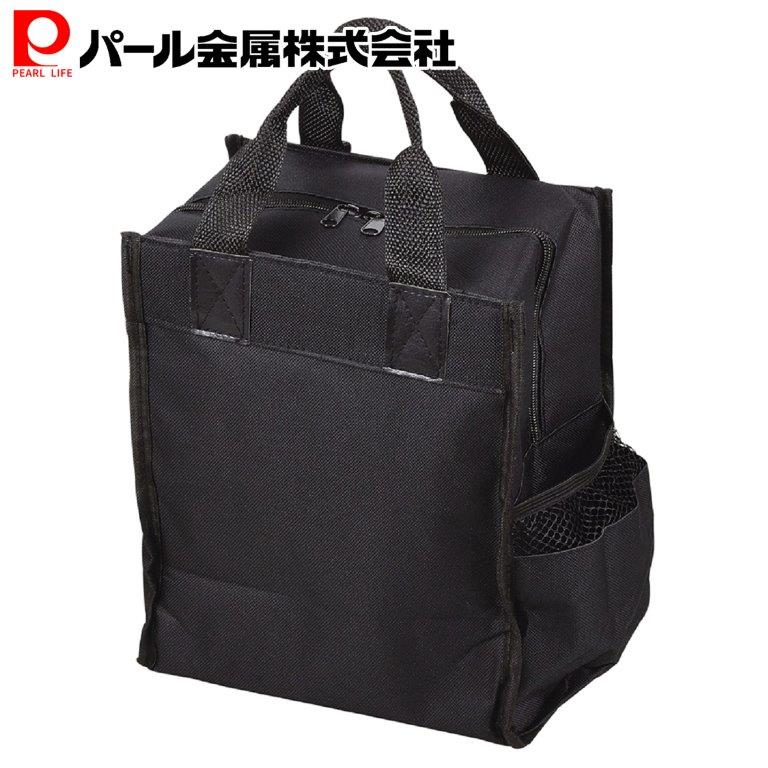 パール金属 ランチジャー・ボトル用バッグ ブラック 22.5×15×26.5cm 持ち手含まず オクタス 弁当 袋 容器 バッグ 水筒 マグ ボトル HB-3899