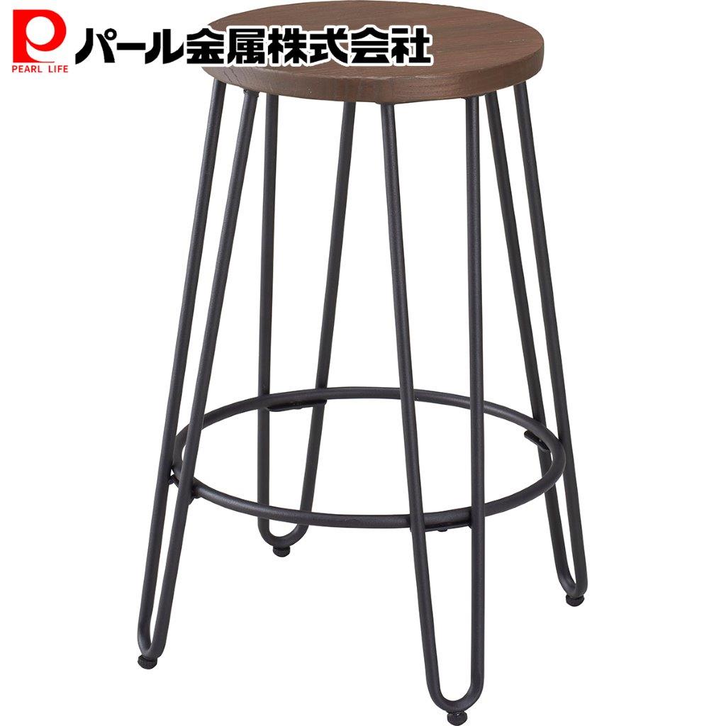 パール金属 スツール ブラック 約 幅39.5×奥行39.5×高さ61cm N-8351のサムネイル